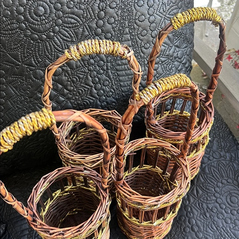 Set of 4 Baskets for Floral or Wine!